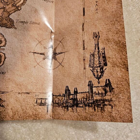 Everquest II Double-sided Map Qeynos Freeport Poster Wall Cartography Accent - Picture 2 of 11